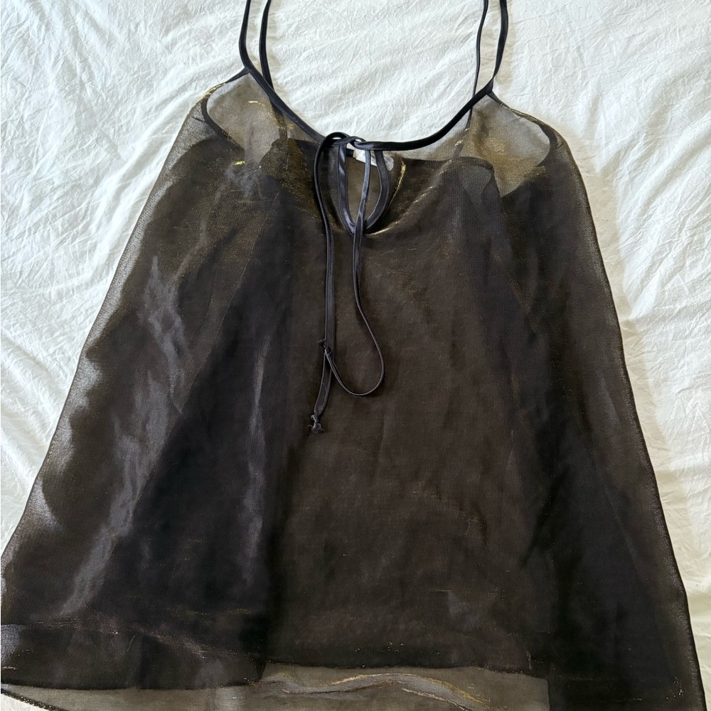 Sheer Black and Gold lingerie